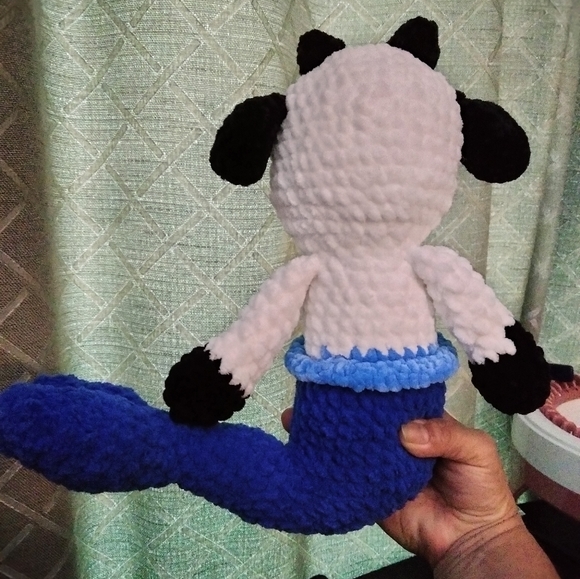 Crochet Cow mermaid plush NWOY - Picture 2 of 2